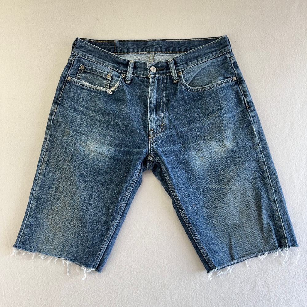 Levi's Jean Shorts‎ 559 Mens 30 Blue Faded Denim Cut-Off Jorts Retro 90s Y2K Dad